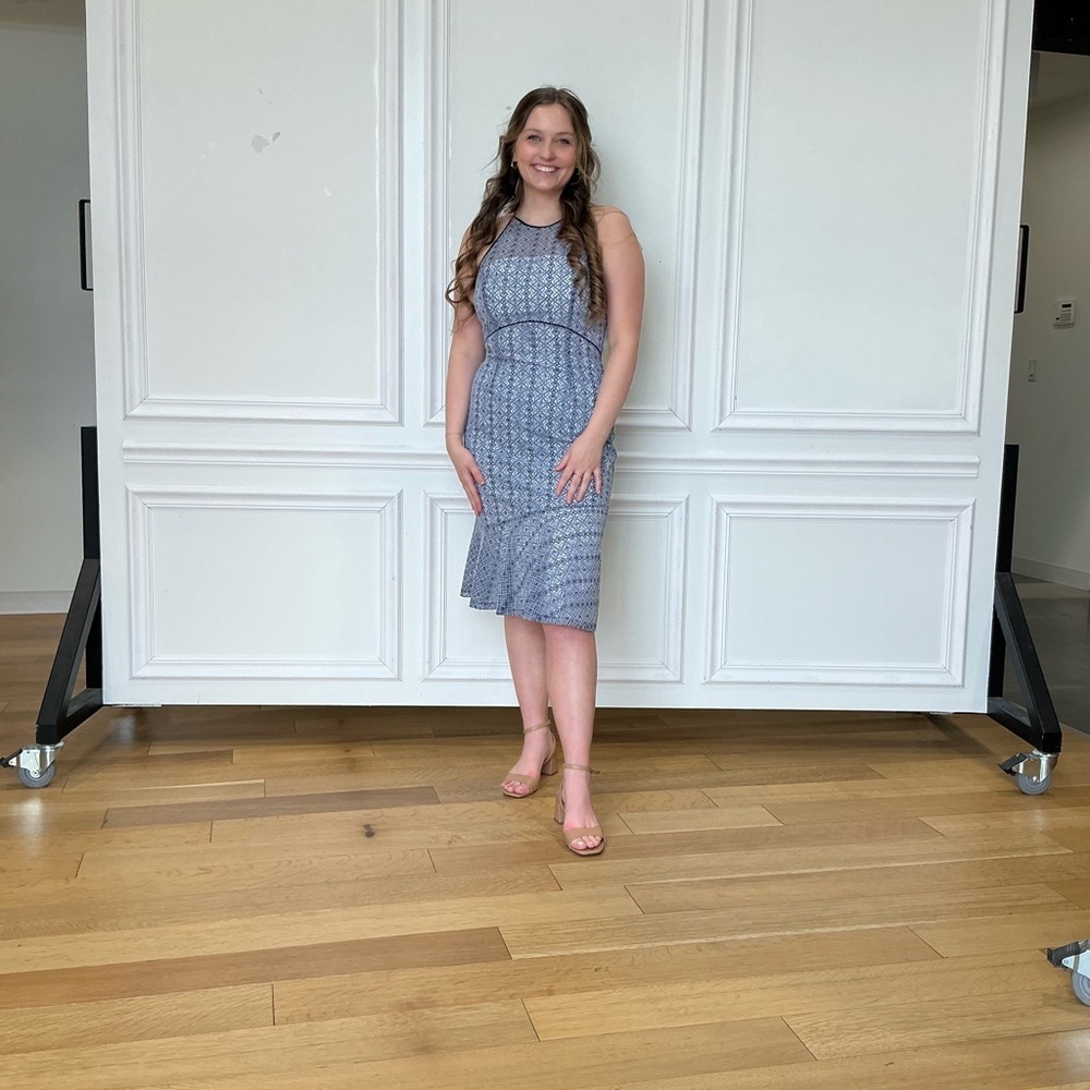 Antonio Melani navy blue/white amazing dress! - Picture 8 of 9